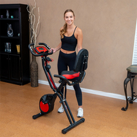 Vélo d'exercice multifonctionnel pliable avec écran LED, contrôleur magnétique stationnaire, 8 niveaux de résistance, pour usage domestique et salle de sport