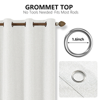 Cortinas Modernas de Tela Blanca con Bloqueo Total de Luz para Ventanas de Hogar, Sala de Estar, Hotel, Cafetería, Hospital