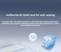 Couvercle de toilette intelligent à chauffage instantané, lavage et séchage, en acier inoxydable, autonettoyant, désodorisation automatique, toilette sur pied