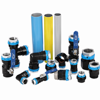 Raccord droit égal en alliage d'aluminium DN80 pour conduite d'air comprimé, raccords de transmission d'air propre de qualité électronique et alimentaire