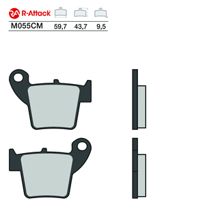 Pastillas de Freno para Motocicleta R-Attack M055CM de Carbono Cerámico Delanteras y Traseras Homologadas R90 - Product Image 1