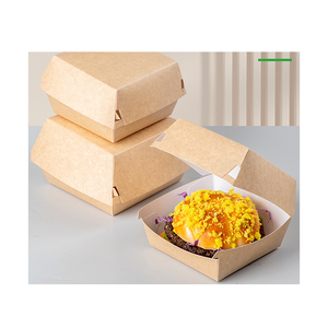 Wholesale Customizable Disposable Corrugated Eco-Friendly Hamburger Takeaway Box Greaseproof Recyclable Fast Food Embossing - Product Image 4