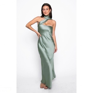 Nouvelle Tendance Robe Midi Kaki Sans Manches Coupe Droite Élégante pour Soirée ou Plage - Product Image 1