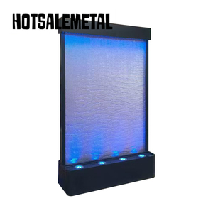 Paravent cascade en acier inoxydable 304 et verre acrylique pour appartement, séparateur de pièce moderne et décoratif - Product Image 1