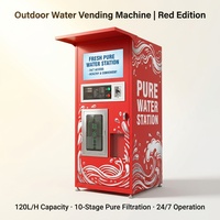 Máquina Expendedora de Agua de Alta Capacidad, 150L, Bomba de Filtración RO, 125L/Hora, Dispensador de Agua Automático de Autoservicio para Áreas Públicas