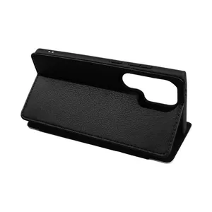 Kotak dompet kulit PU sublimasi kosong kustom dengan penutup magnetik pemegang Slot kartu untuk Galaxy S24 /S24 Ultra/S24 +