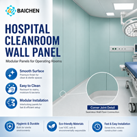 Système de cloisonnement complet pour salle blanche modulaire préfabriquée conforme aux normes GMP pour centre de fertilité et bloc opératoire