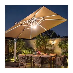 مظلة خارجية بإضاءة led شمسية مظلة حديقة شمسية فيلا رومانية مظلة فناء ومظلة شرفة