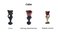 Personnalisé Résine Halloween Crâne Chandelier Gothique Sorcière Crâne À La Main Rose Chandelier Souhaitant Rack bar Décoration de La Maison