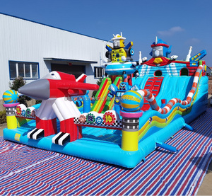 Parc gonflable de glissière de videur de maison de rebond de château de saut mécanique de PVC commercial pour des enfants - Product Image 2