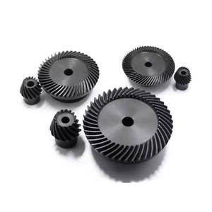 Hassas 1:2 hız oranı Spiral konik dişli dişli 45 çelik sertleştirilmiş 90 derece pinyon 2 modülü 16 diş ve 2 modül 32 diş düz dişliler - Product Image 5