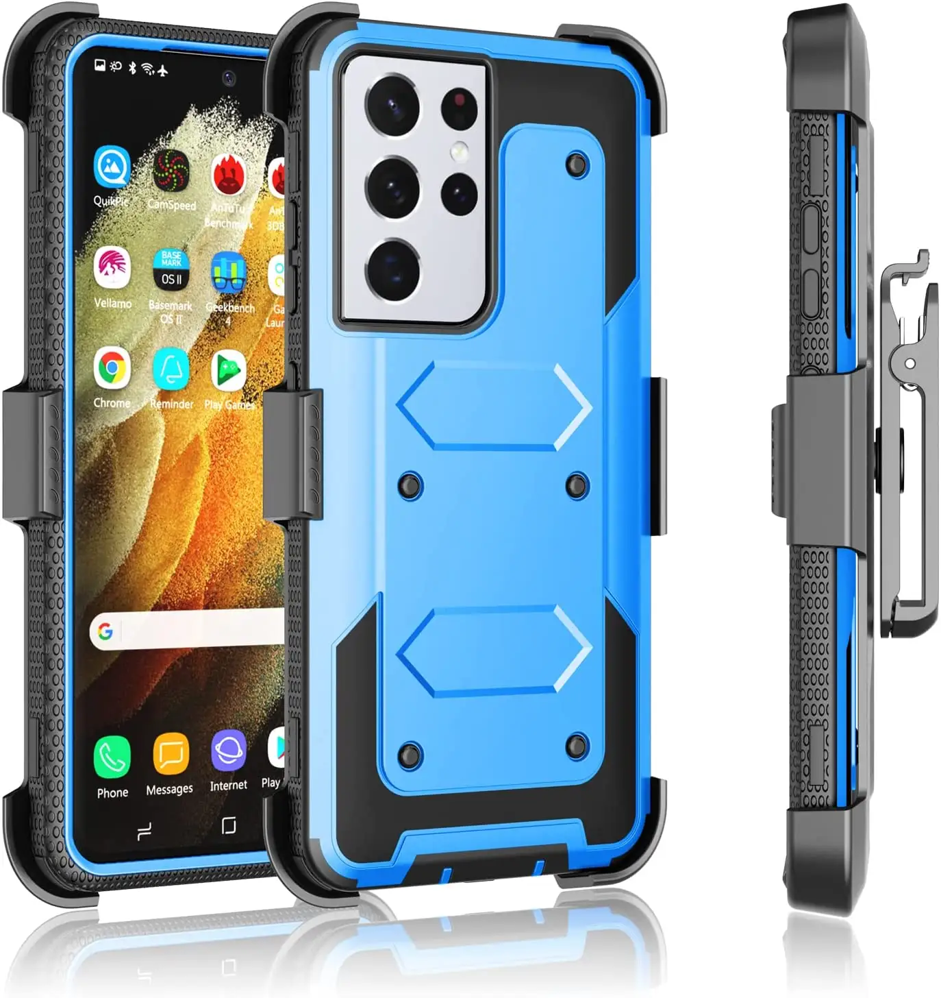 cell phone case shockproof armorbox protective case for Samsung Galaxy S21 Ultra mobile phone cover with holster belt clip