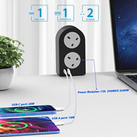 Nuevo Enchufe de Corriente Extraíble de Acero Inoxidable con Estación de Carga USB-C de 20W, Cable de Extensión de 1.8m, Regleta de Corriente con Abrazadera para Escritorio