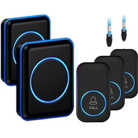 Sonnette de porte électrique sans fil Crony A89 de haute qualité, portée de 300 mètres, sonneries intelligentes pour la maison, réseau audio extérieur
