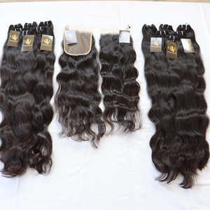 Extensiones de cabello humano virgen sin procesar Indian Temple prearrancado transparente para cierre Frontal de encaje HD 13x4 13x6 6x6 estilos estilo - Product Image 3