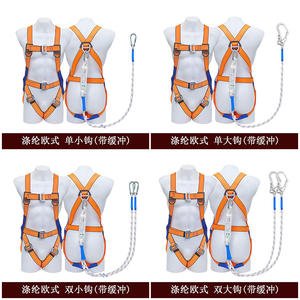 Harnais de sécurité avec sangles réglables et boucles à dégagement rapide pour une protection intégrale du corps dans les zones à risque de chute en construction - Product Image 2