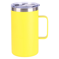 Mug de voyage isotherme classique en acier inoxydable 20oz/600ml, forme cylindrique, mugs et tasses personnalisés en gros