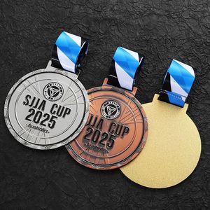 Custom Medallas Personalizadas Round 2d Zinc Alloy <b>Metal</b> Award Medals Die Casting Judo Jiu Jitsu Medals Sports <b>Metal</b> with Ribbon - Product Image 4