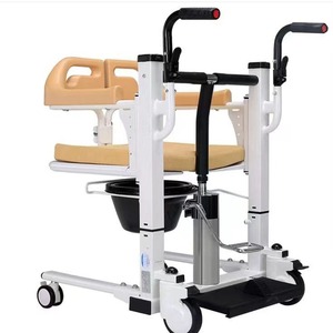 Hydraulic Patient Lift <b>Chair</b> For Bedridden Elderly Rehabilitation Nursing Transfer Bathing <b>Commode</b> Use Steel Construction - Product Image 3