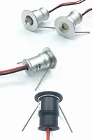 Spot LED Moderne en Aluminium 12V 1W Encastrable Plafond/Mur Blanc Chaud 3000K pour Chambre d'Hôtel