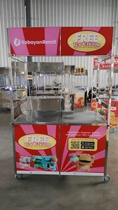 Carrello Pieghevole Professionale per Mercato all'Aperto, Carrello Mobile per Alimenti in Acciaio Inox a 4 Ruote, Dimensioni Personalizzabili per Negozi di Alimentari e Fast <span class=keywords><strong>Food</strong></span> - Product Image 3