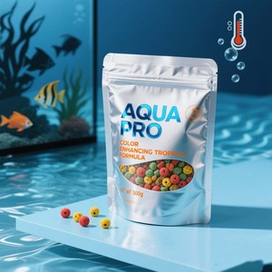 Grosir disesuaikan 500g tas umpan ikan segel kedap air menggunakan kembali umpan ikan peliharaan berdiri kantong - Product Image 6
