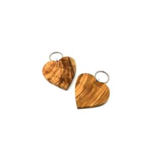 Cuore in legno d'olivo – inciso - Product Image 2