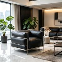 Chaise de bar avec structure en acier inoxydable poli et assise en cuir, chaise de comptoir commerciale pour café et salon