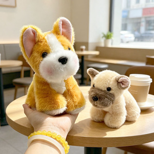 Peluche <span class=keywords><strong>chien</strong></span> mignon Corgi Chihuahua Teddy West Highland Milk Dog en polyester et coton PP – Vente en gros - Product Image 1
