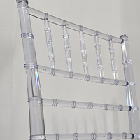 Chaises Chiavari transparentes en acrylique pour événements et fêtes de mariage, en gros, démontables