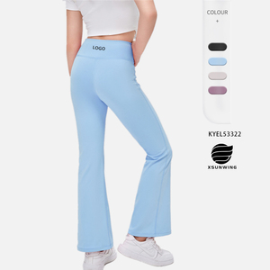 Xsunwing Pantaloni Yoga a Vita Alta con Logo Personalizzato, Leggings Modellanti Senza Cuciture Traspiranti per Bambine KYEL53322 - Product Image 1