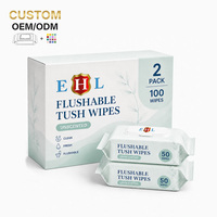 Lingettes lavables pour l'hygiène intime, non parfumées, avec couvercles refermables, pour le nettoyage personnel, développement de formules OEM ODM