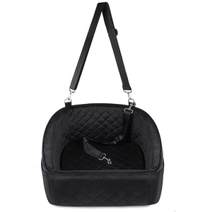 Lussuoso e Traspirante Lettino da Viaggio per Cani e Gatti, Grande, con Cuscino Rialzato e Cintura di Sicurezza, Stile Classico - Product Image 5