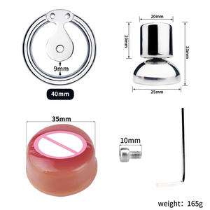 Frrk ล็อคอวัยวะเพศชายสแตนเลสสตีลล็อคบริสุทธิ์แบบ DIY ล็อกด้วยสายสวนรองรับล็อคพรหมจรรย์สำหรับผู้ชาย - Product Image 2