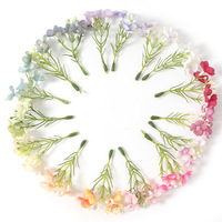 Fleur d'hortensia artificielle réaliste en soie pour pince à cheveux DIY, accessoire de coiffure de mariage, petit bouquet style Ins