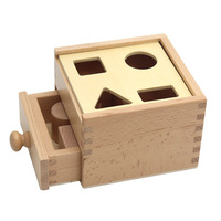 Caja de clasificación geométrica inspirada en Montessori, juguete educativo de madera para Coordinación mano-ojo de bebé, enseñanza de educación temprana