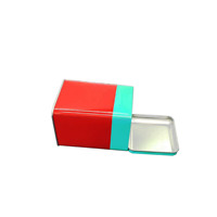 Boîte en métal carrée avec fenêtre, nouveau design, boîte en métal pour bougies en cire