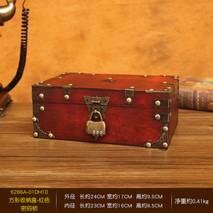 Joyero Vintage con cerradura caja de almacenamiento de madera contraseña Cofre del Tesoro habitación secreta accesorios de <span class=keywords><strong>escape</strong></span> caja de colección - Product Image 3