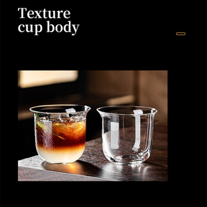 Vente en gros de tasses à café en <span class=keywords><strong>verre</strong></span> <span class=keywords><strong>transparent</strong></span> de style INS, à large ouverture, rayées, pour café, thé aux fruits, latte, pour café, bar, vaisselle - Product Image 6