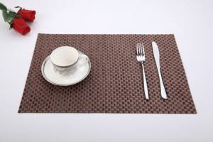 Manteles de mesa de comedor de lujo rectangulares impresos en PVC de alta calidad, posavasos de aislamiento para exteriores de estilo tejido, almohadillas de fabricante - Product Image 3