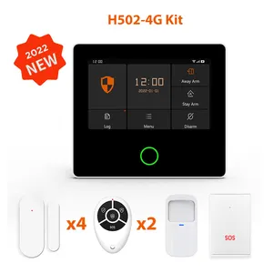 Staniot H502 Kit Sistem Alarm Keamanan Rumah WiFI 4G dengan Sensor Gerak 433MHz/868MHz Upgrade Panel Pencuri