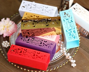Ramadan Paper Gift Boxes Hollow out Eid Mubarak Candy Box for Chocolate Packaging