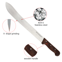 KITCHENCARE Couteau de cuisine de chef de viande professionnel OEM Couteau de boucher classique en bois de 14 pouces