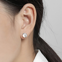 Boucles d'oreilles asymétriques mignonnes en forme de chat avec étoile et lune, avec coquillage et zircon pour femmes, bijoux fins personnalisés de créateur, vente en gros