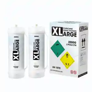 2000g Large Tank 3.3L Gas Cylinder 99.9% Purity 1364g Cream Charger 2.2L