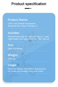 Glorysmile 클리닉 사용 4*28g 라이트 바디 인상 소재 치과 퍼티 치아 정렬 교정기 - Product Image 6