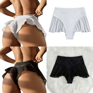 Conjunto de Bikini de Dos Piezas con Tanga de Malla Transparente de Cintura <span class=keywords><strong>Alta</strong></span>, Estilo Europeo y Americano, Nuevo y Sexy - Product Image 3