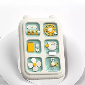Jouet pour bébé, planche d'activités multifonctionnelle, développement de la motricité fine, puzzle pour bébé de 0 à 3 ans, éducation précoce à partir de 6 <span class=keywords><strong>mois</strong></span>, interrupteur analogique - Product Image 5