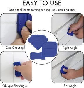 Espátula para Masilla, Kit de Herramientas para Calafateo 3 en 1, Raspador de Sellador de Azulejos y Llana, Herramienta de Acabado para Sellador de Silicona DY-Tiling Tool-silicon - Product Image 4