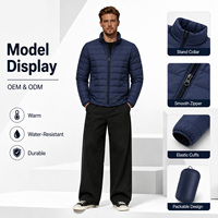 Vestes d'hiver matelassées surdimensionnées pour hommes, coupe-vent personnalisées, doudounes unies pour hommes, style OEM Designer